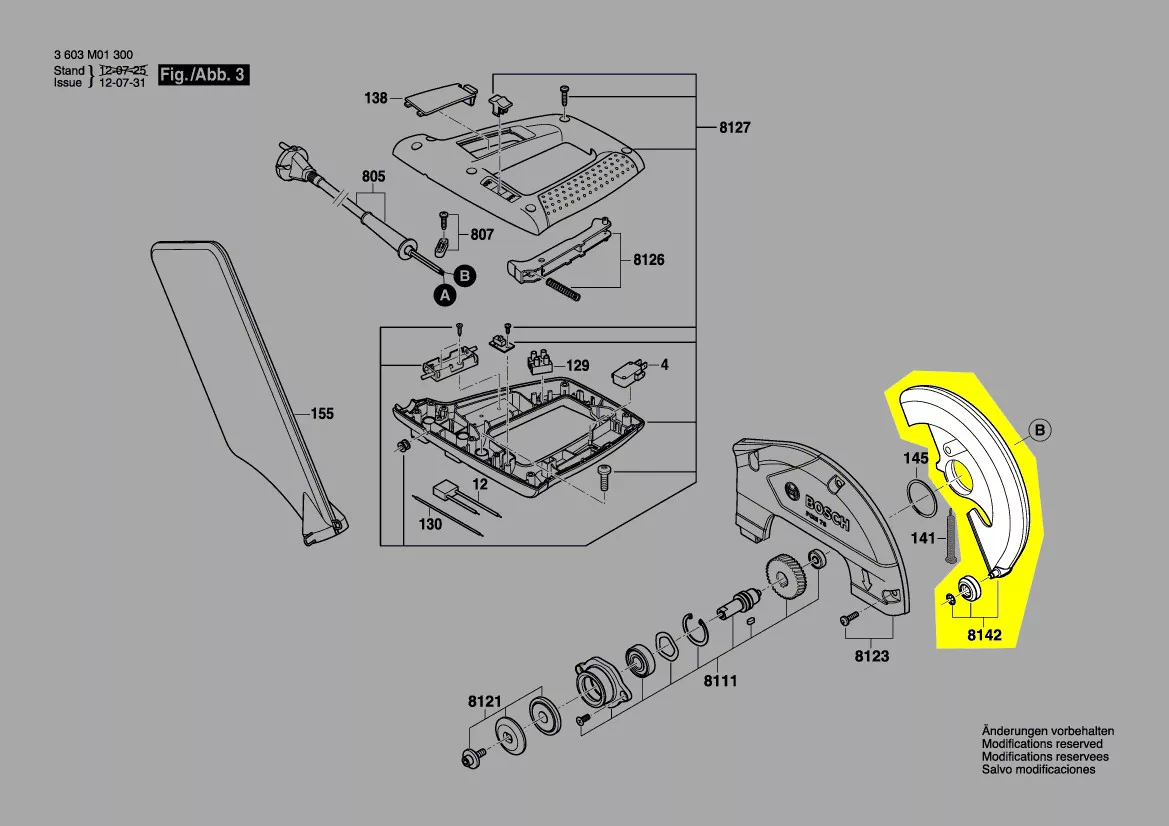 Capot de protection réf. 1 609 BP7 390 Bosch